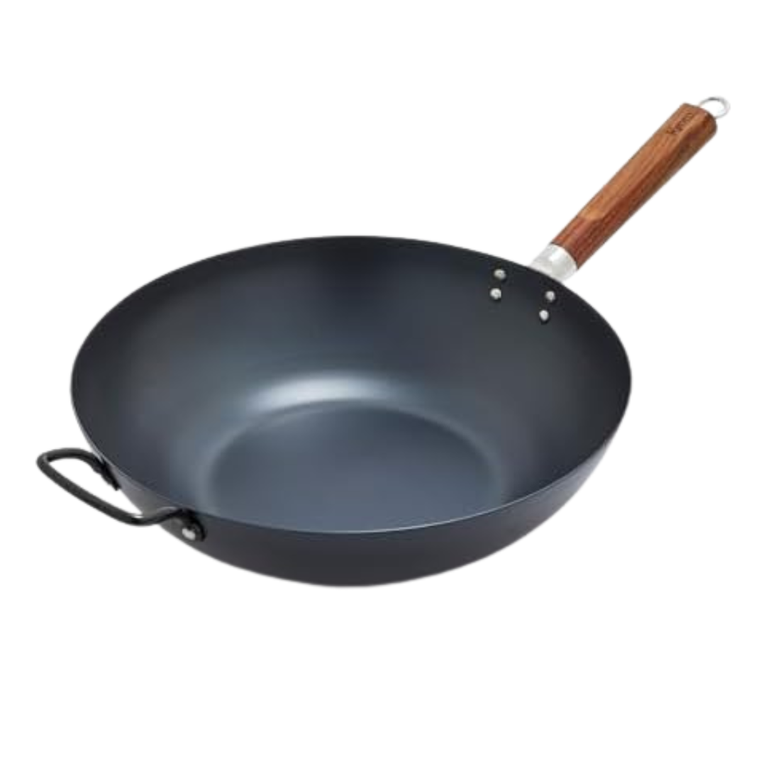 14" GreenPan Carbon Steel Wok Flat Bottom Stir-Fry Pan
