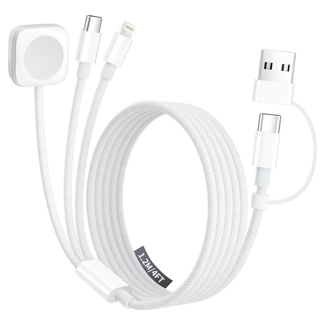 3-in-2 4FT Multi Charging Cable With Charger (Various)