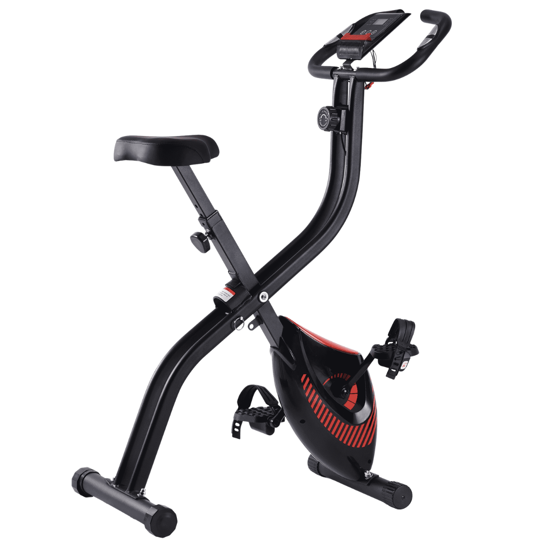 Naipo Folding Stationary Exercise Bike With LCD Monitor