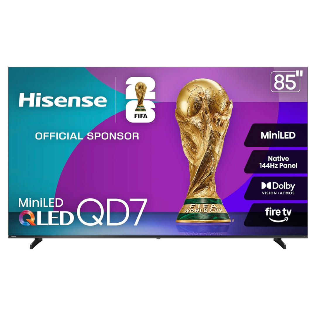 85" Hisense QD7 Series 4K Ultra HDR Smart Mini-LED QLED Fire TV (2025 Model)