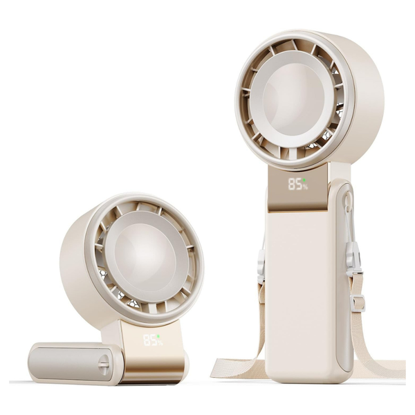 Shewind Portable 4000mAh Rechargeable 5 Speeds Handheld Mini Fan