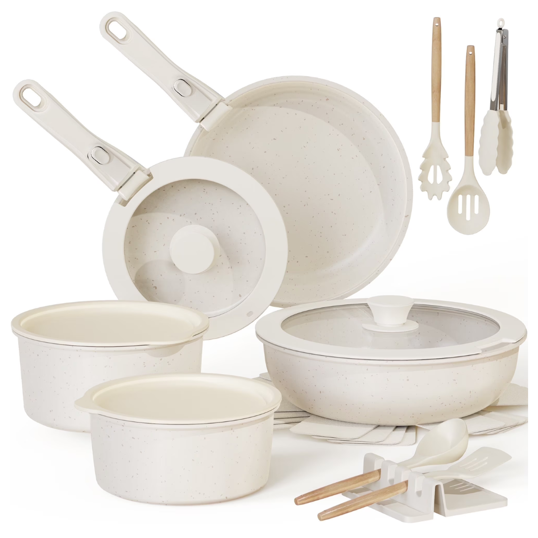 20-Piece Astercook Ceramic Pots & Pans Non Stick Cookware Set