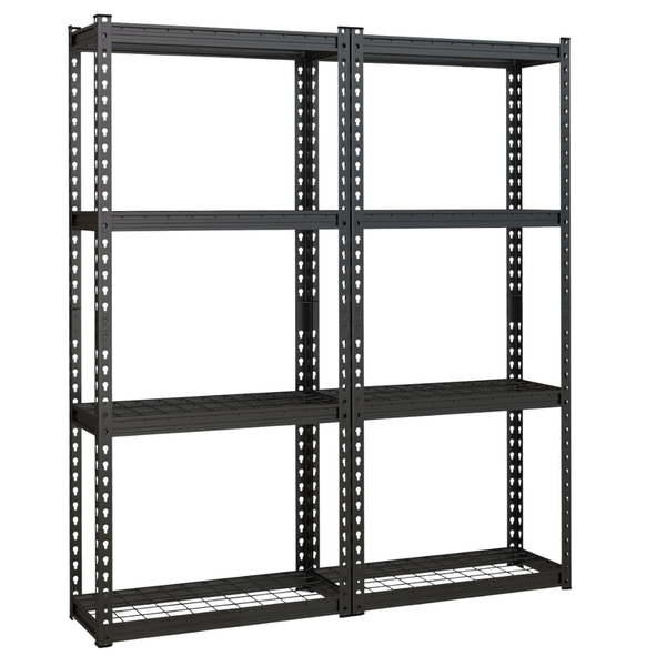 2-Pack 4-Tier Heavy Duty Wire Storage Rack With Anti-Slip Foot Pads