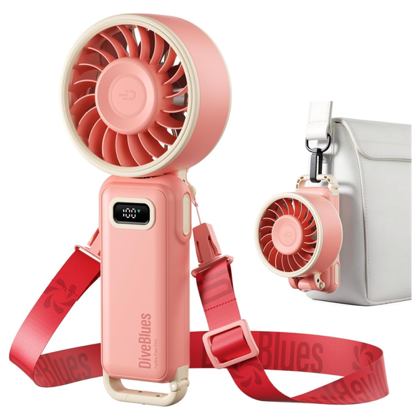 4-in-1 USB-C Rechargeable Portable Turbo Fan With Carabiner Clip (Various)