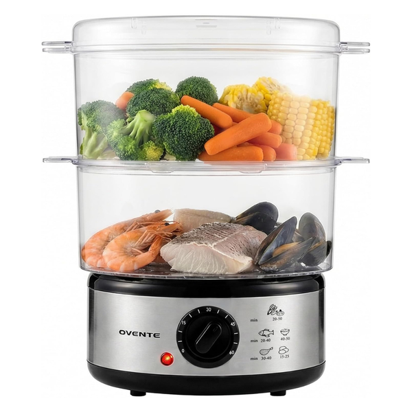 5 Quart FS62S 2 Tier 400W Electric Food Stackable Steam Cooker