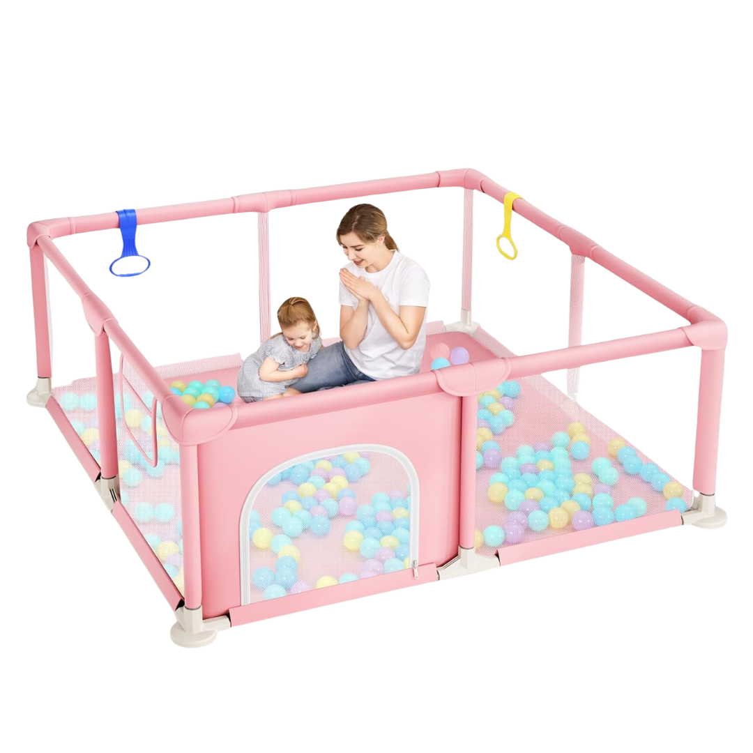 Dripex 50'' x 50'' Baby Small Playpen With Breathable Mesh