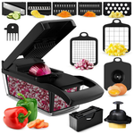 PrepNaturals 8-In-1 Vegetable Chopper With Container