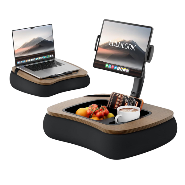 Lululook 2-In-1 Lap Desk & Tablet Pillow Stand With Foldable Arm