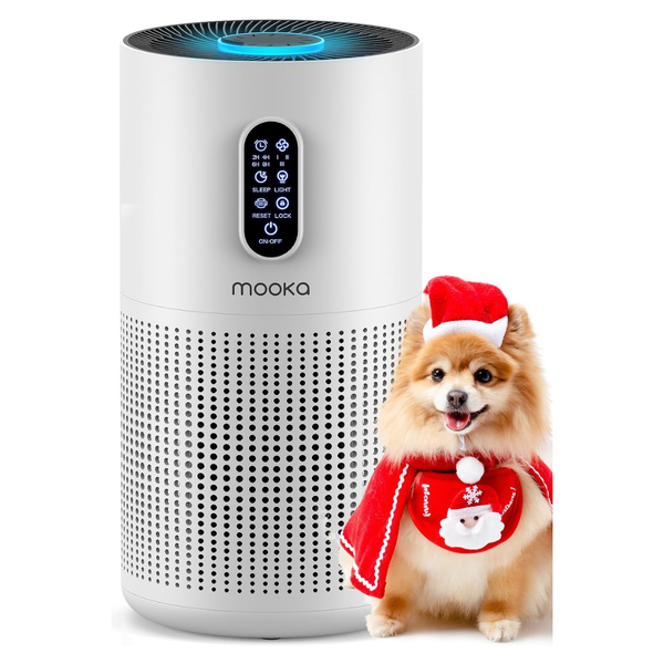 Mooka HEPA Air Purifier With Night Light For Rooms Up To 1500 sq ft