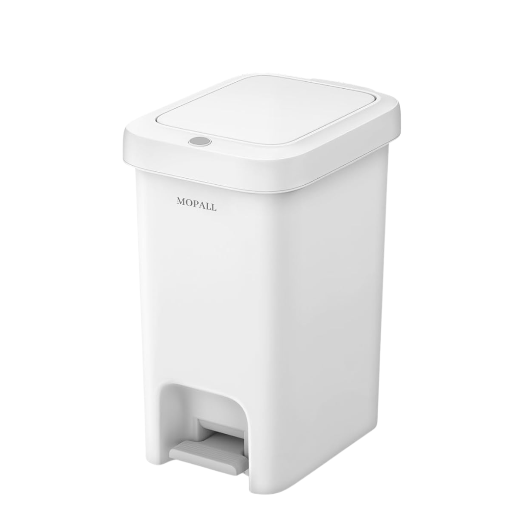 1.9 Gallon Mopall Dual-Way Slim Bathroom Trash Can With Lid