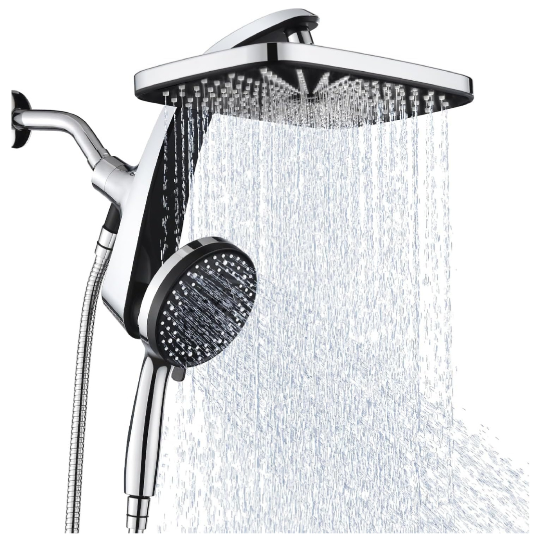 12" High Pressure Rain Shower Head W/ Handheld Spray Combo