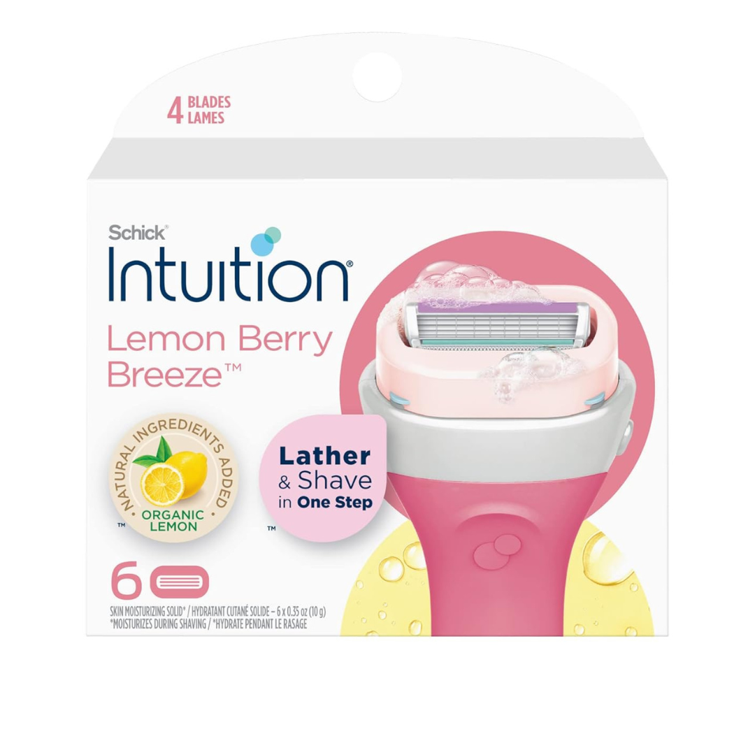 6-Count Women's Lemon Berry Breeze Razor Blade Refills
