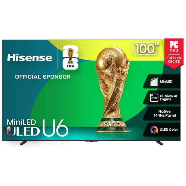 100" Hisense Class U6 Series 4K Ultra HD Smart LED Fire TV