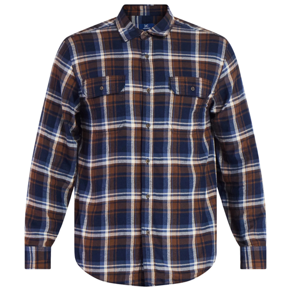 George Men's and Big Men's Double Pocket Flannel Shirt
