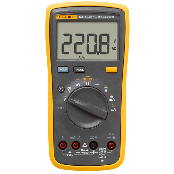 Fluke 1000V Voltage 15B+ Digital Multimeter w/ Resistance