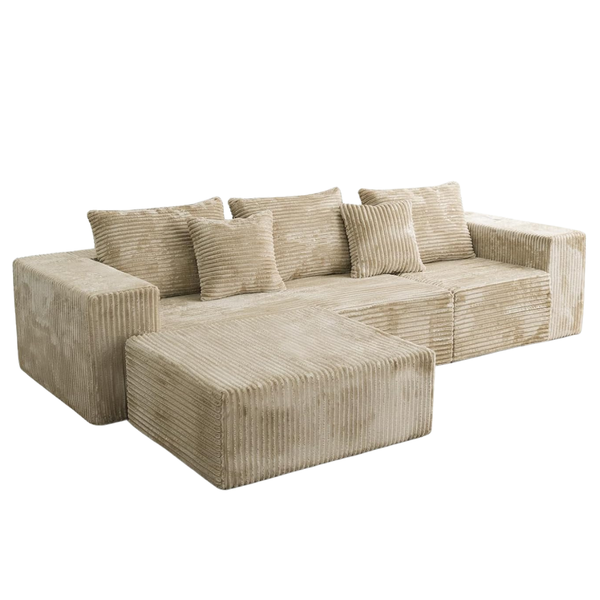 Sytopia 109" L-Shaped Boneless Modular Cloud Couch