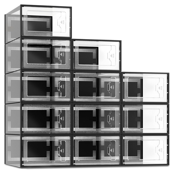 12 Pack Stackable Shoe Storage Box