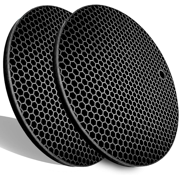 2 Pack Extra Thick Silicone Trivets Heat Resistant Pot Holder
