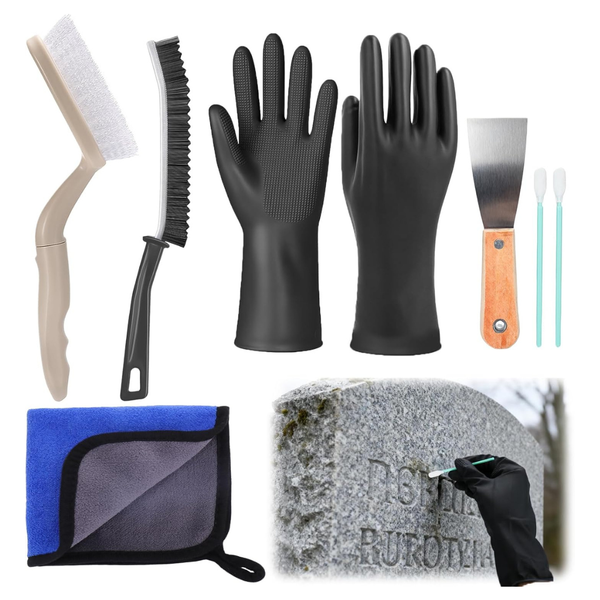 Gravestone Cleaning Brush Tools Kit
