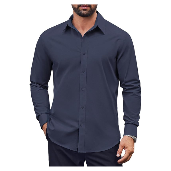 Men's Long Sleeve Casual Button Down Dress Shirts