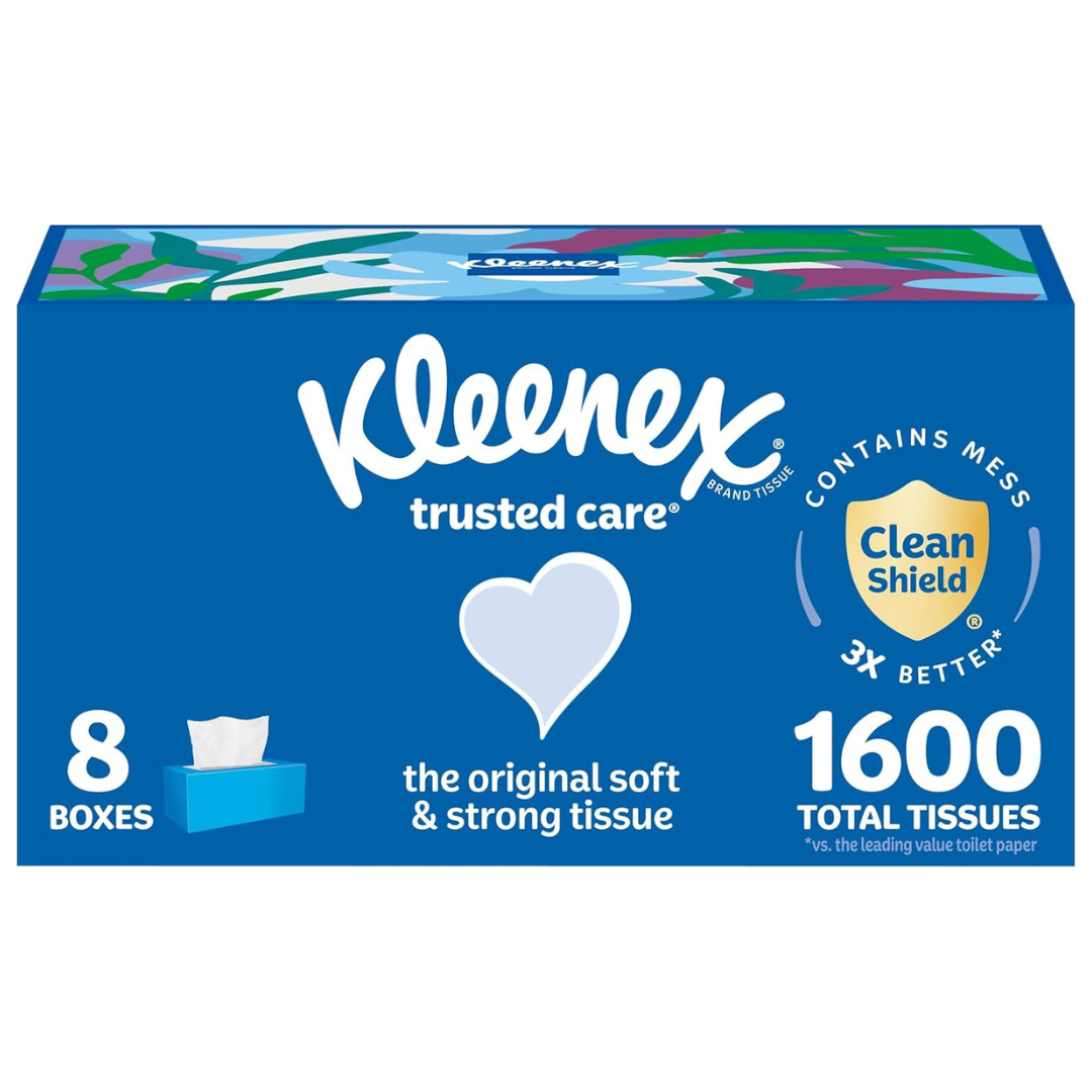 Kleenex Trusted Care Facial Tissues, 1600 Total Tissues