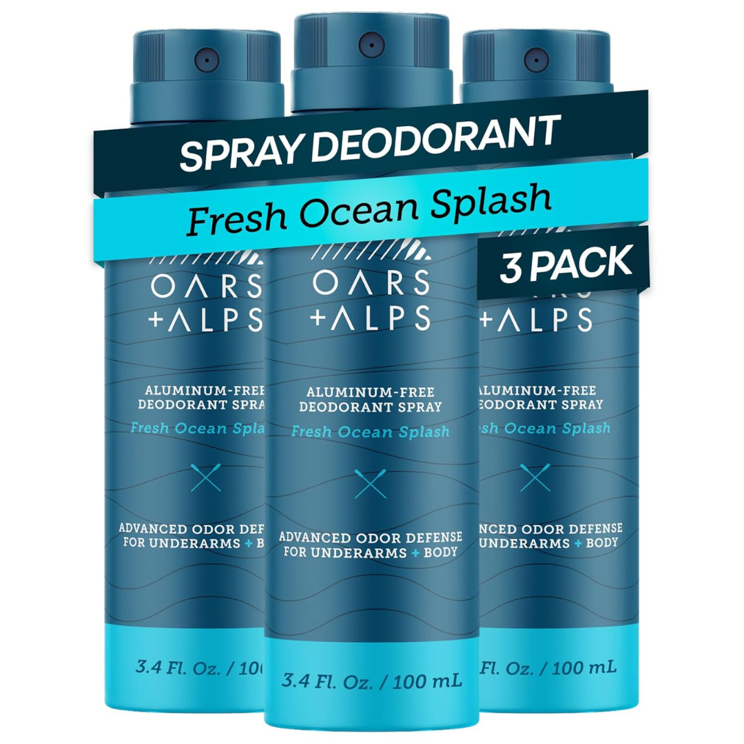 3-Pack Oars + Alps Full Body Deodorant Spray