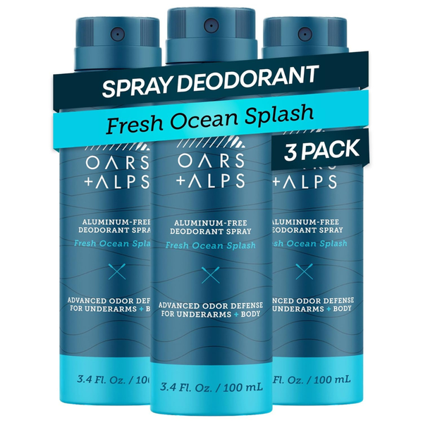3-Pack Oars + Alps Full Body Deodorant Spray
