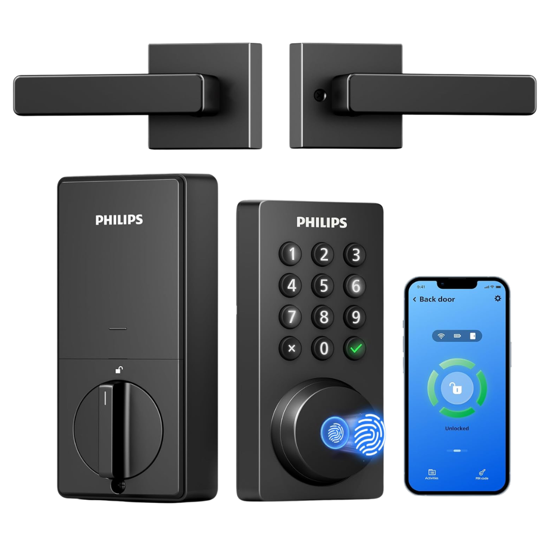 Philips WiFi Smart Deadbolt Lock W/ Handle & Keyless Entry