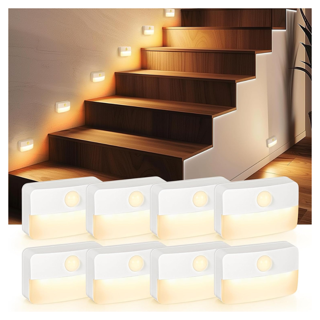 8-Pack Motion Sensor Stair Lights