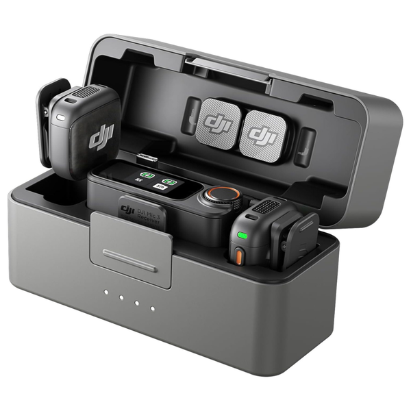 DJI Mic 3 (2 TX + 1 RX + Charging Case) Wireless Microphone