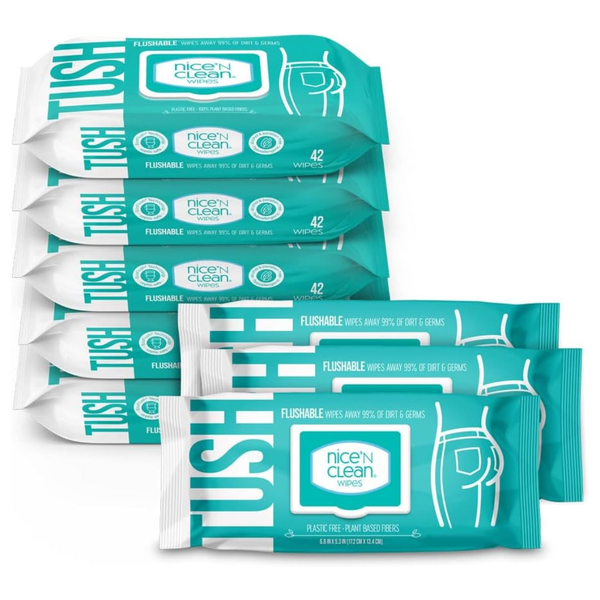 336-Count Nice 'N Clean Plant-Based Moist Flushable Wipes