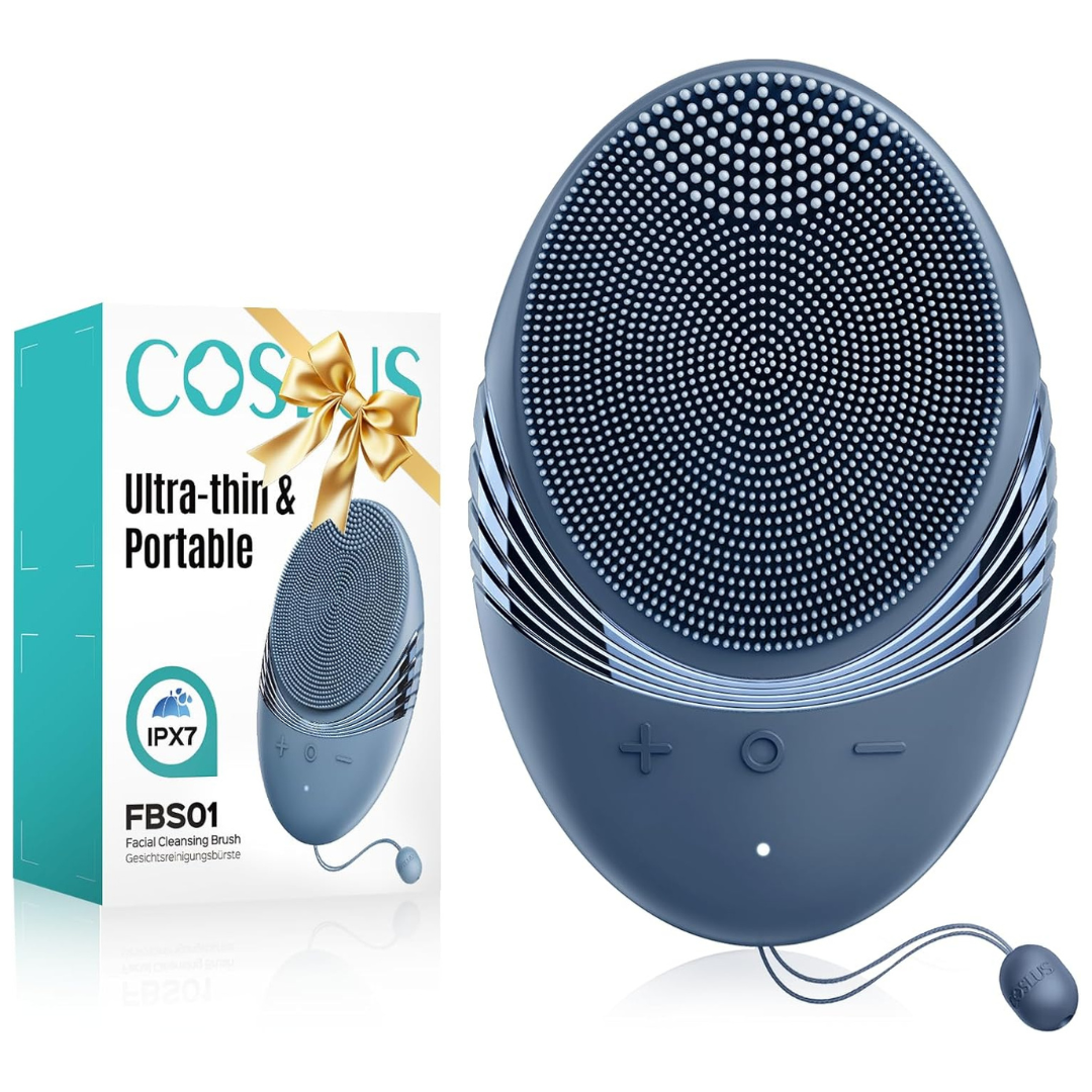 COSLUS Waterproof Rechargeable Facial Cleansing Brush W/ 5-Modes