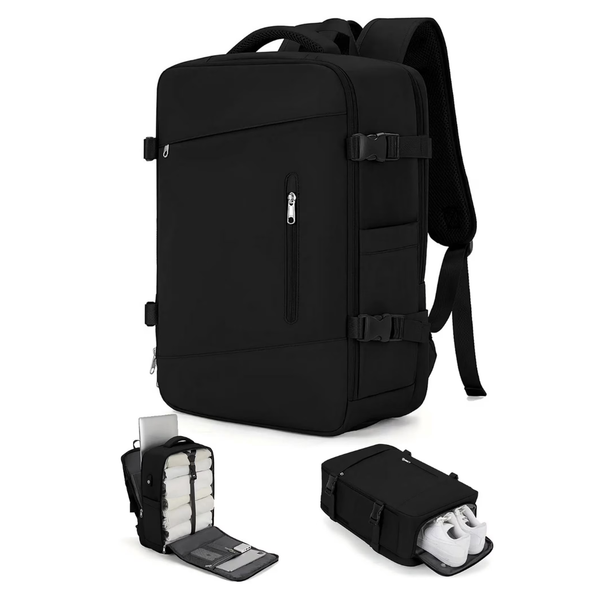 25L Large Carry-On Travel 16" Laptop Backpack W/ USB Charging Port (2 Colors)