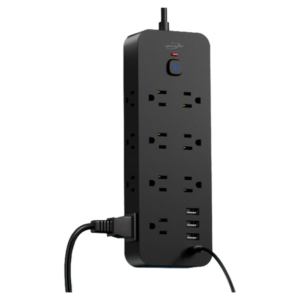 14-Outlets Surge Protector Power Strip w/ 4-USB Ports & 5' Cord (Various)