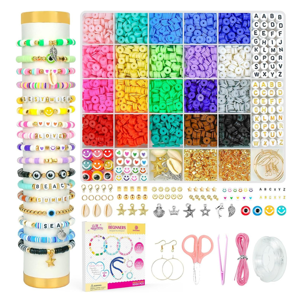 Dowsabel 5,000 Clay Beads Bracelet Making Kit