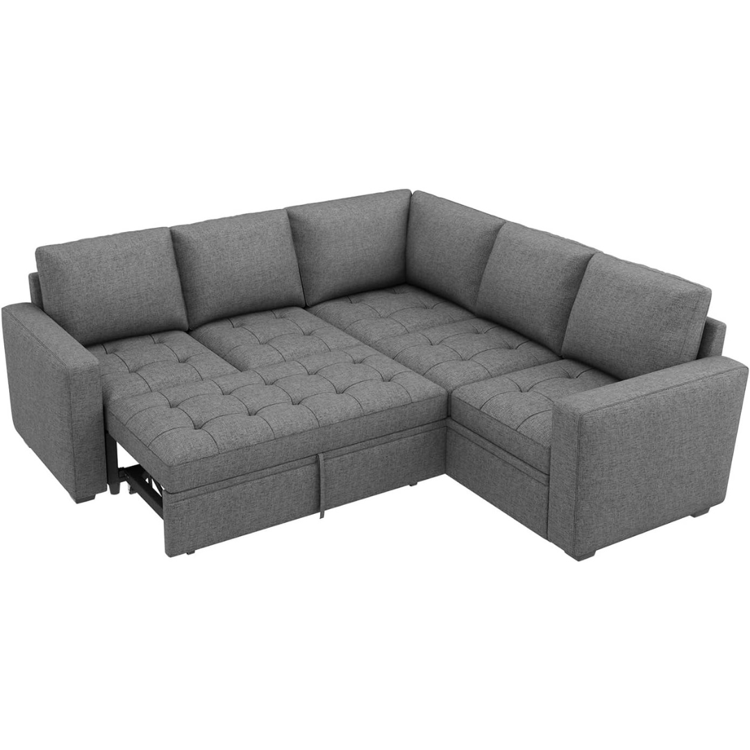HONBAY Modular Sectional Sleeper Sofa With Pull Out Bed
