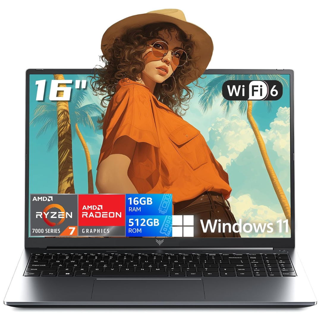 MALLRACE 16" FHD+ Laptop (7 7735HS / 16GB RAM / 512GB SSD)