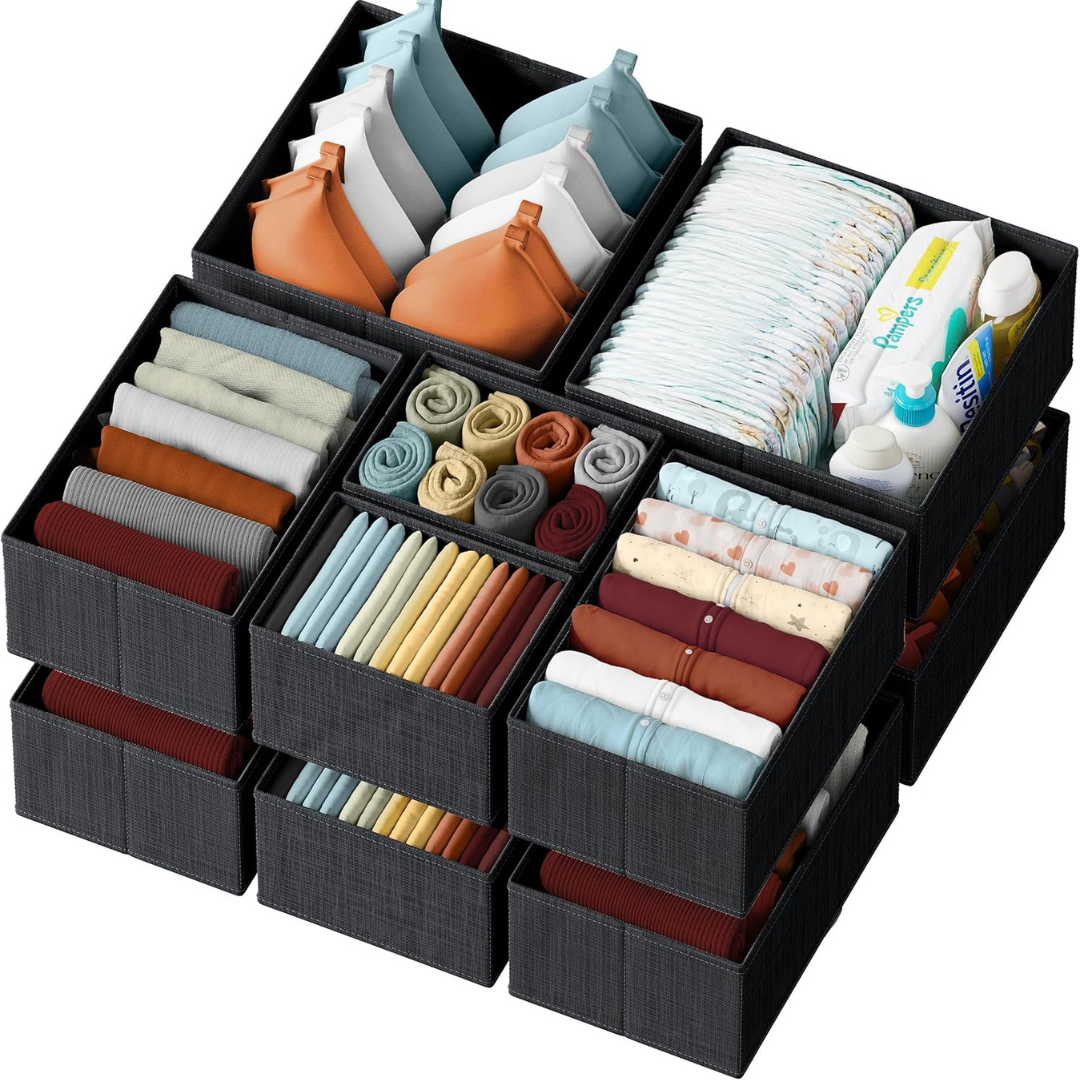 Set of 12 Neaterize Drawer Organizer Clothes (various colors)