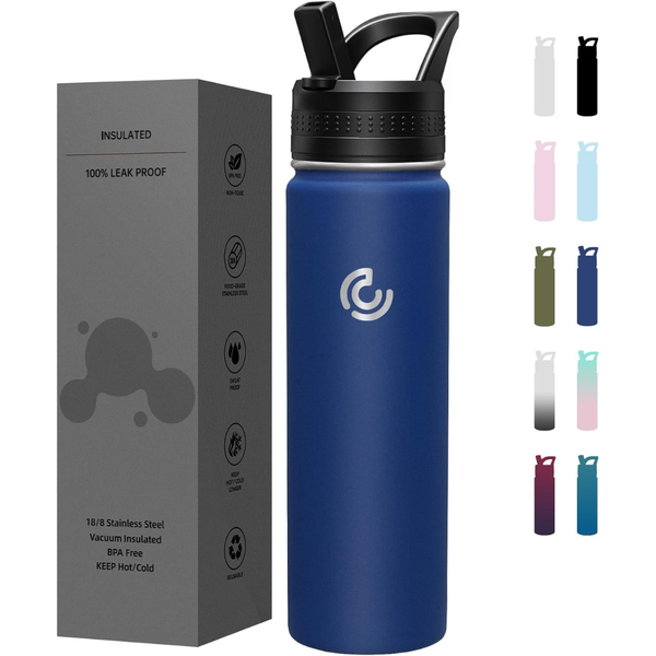 22oz Insulated Stainless Steel Water Bottle (Various)