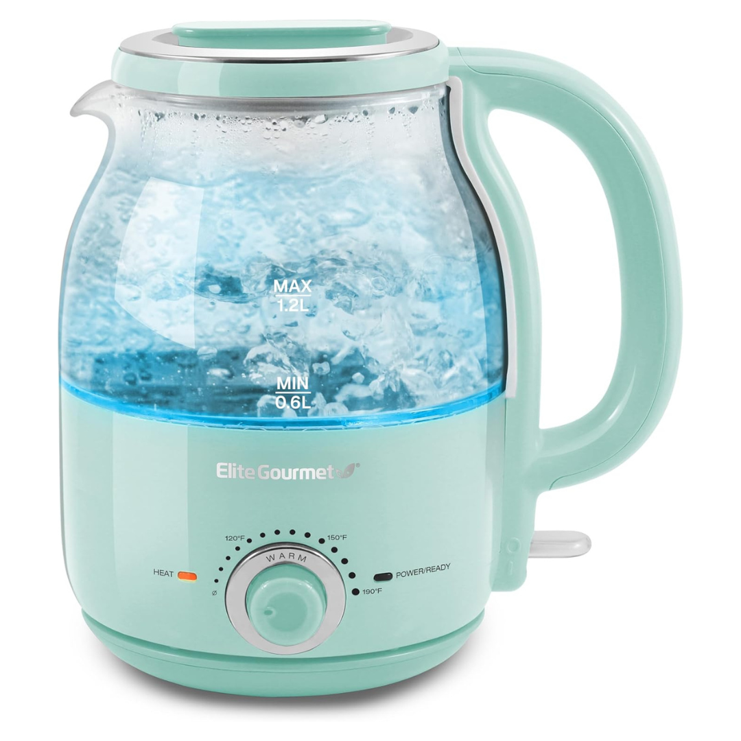 1.2L Adjustable Temperature 1200W Electric Glass Kettle