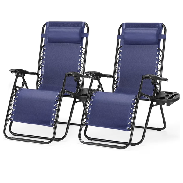 Set Of 2 Aidoly Zero Gravity Foldable Recliner Chair