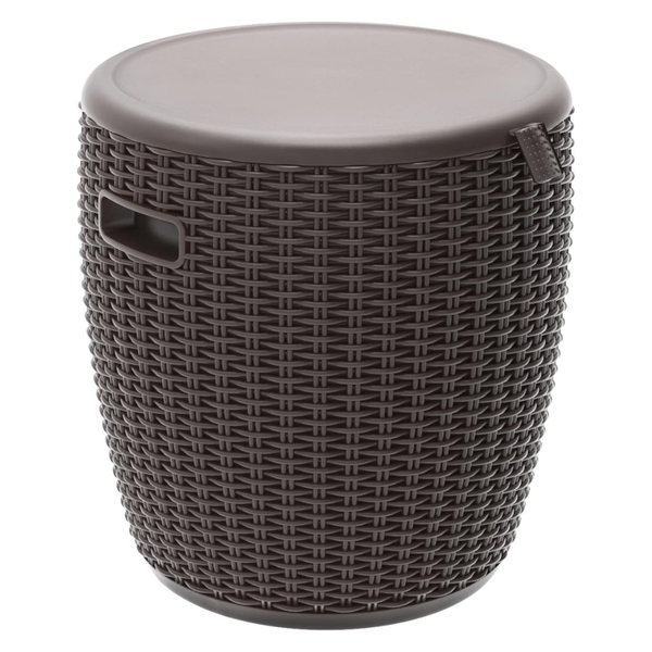 9.5 Gallon Portable Rattan Patio Ice Cooler Table