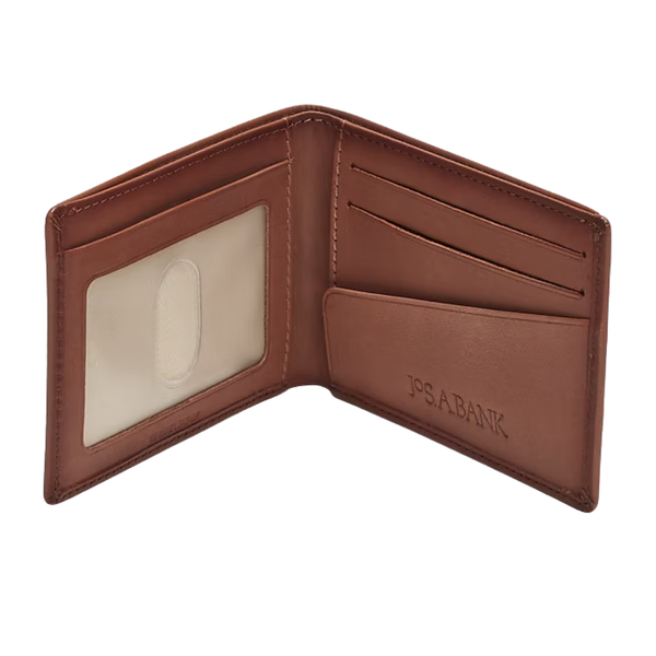 Jos. A. Bank Slim Leather Billfold Wallet