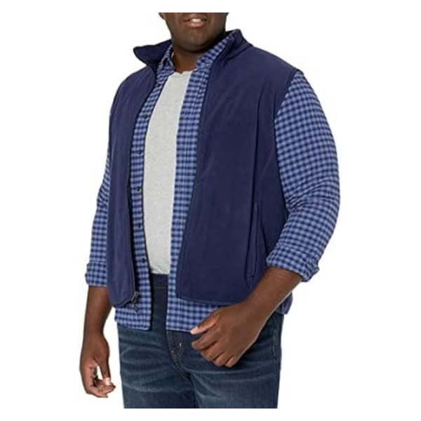 Amazon Essentials Men's Full-Zip Polar Fleece Vest