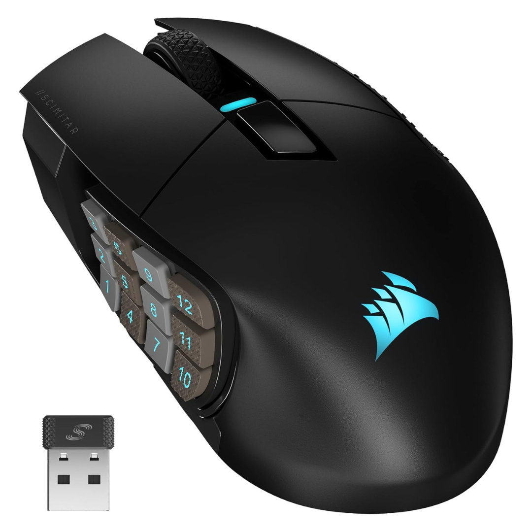 Corsair Scimitar Elite RGB Wireless MMO Gaming Mouse