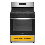 Whirlpool 30" 4 Burner Freestanding Gas Range in. Stainless Steel