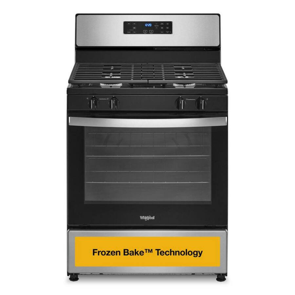 Whirlpool 30" 4 Burner Freestanding Gas Range in. Stainless Steel