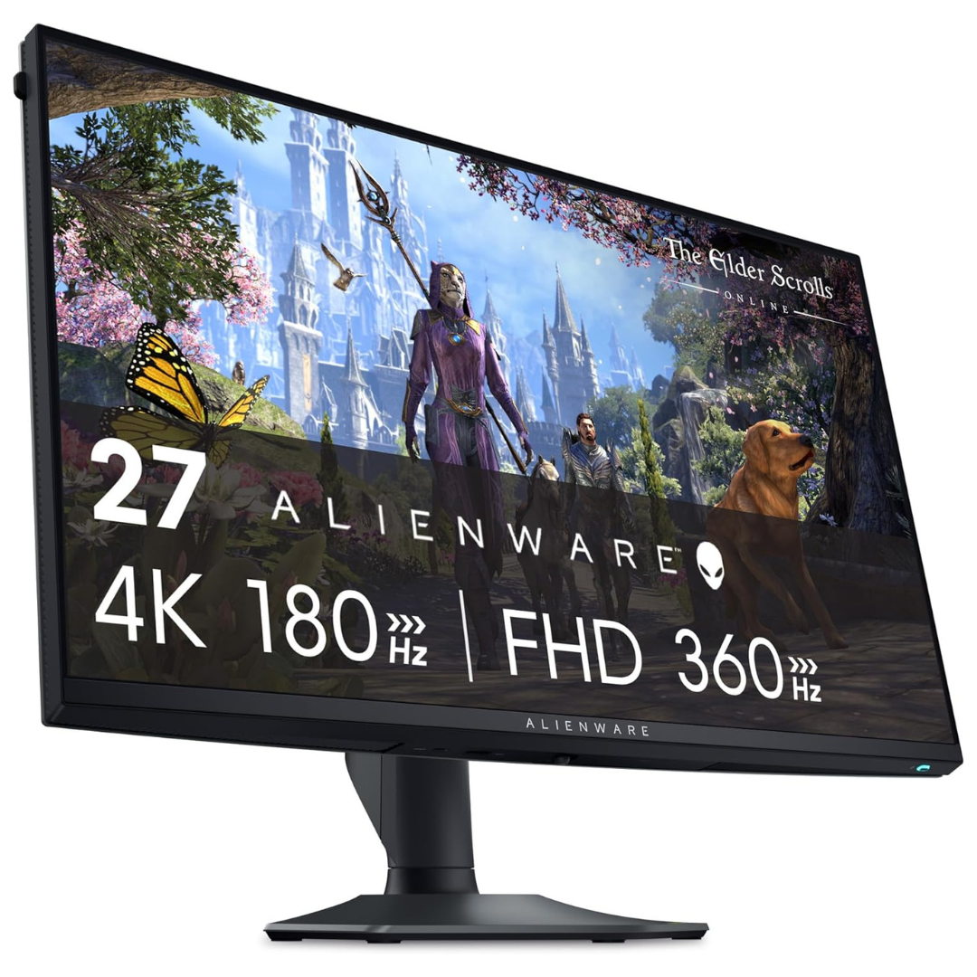 27" Alienware AW2725QF 4K UHD 180Hz 0.5ms IPS Freesync and G-SYNC Compatible Gaming Monitor