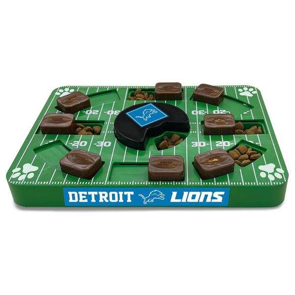 Pets First NFL Detroit Lions Puzzle Interactive Dog Treat Toy