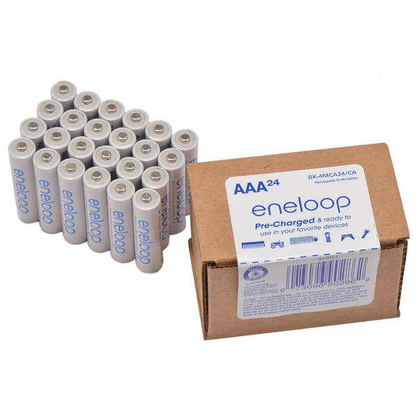 24-Count Eneloop AAA 2100 Cycle Ni-MH Pre-Charged Rechargeable Batteries